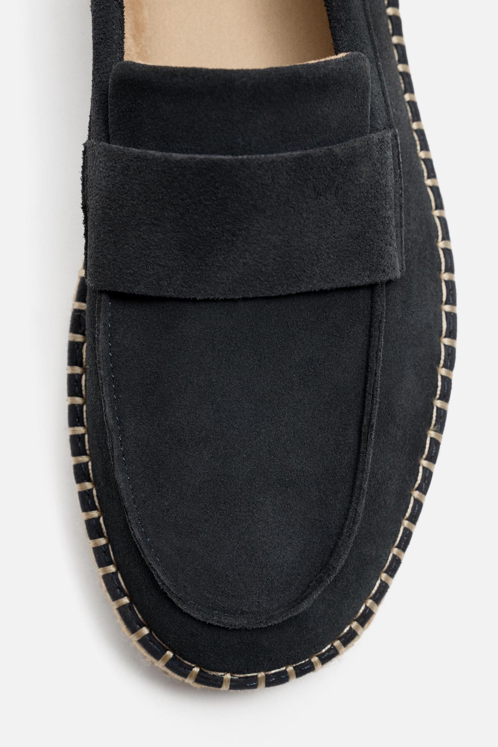 LEATHER MOCCASIN ESPADRILLES Product Image