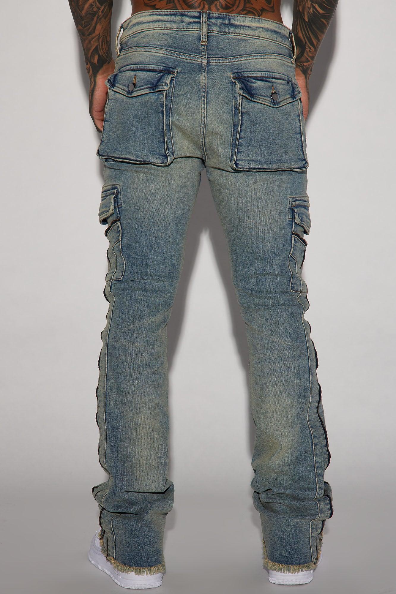 Hilltop Stacked Skinny Flare Jeans - Light Blue Wash Product Image