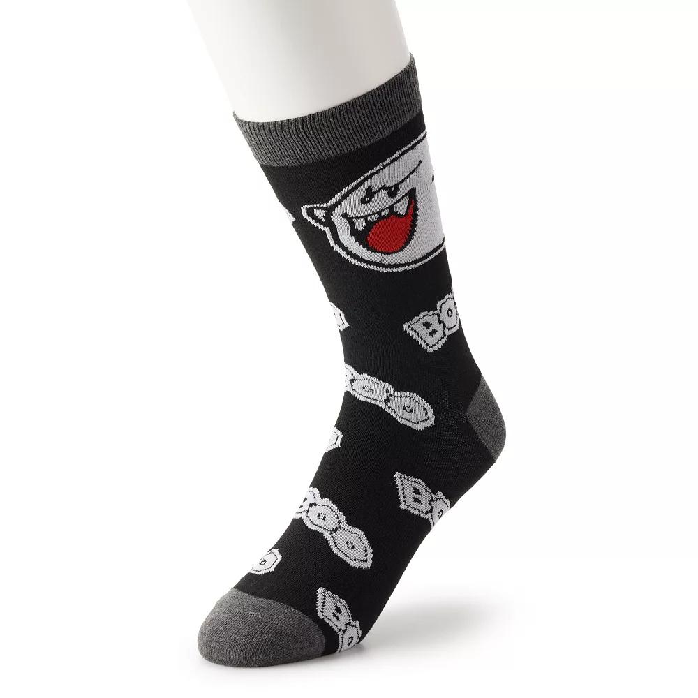Men's Novelty Crew Socks, Super Mario Boo Product Image