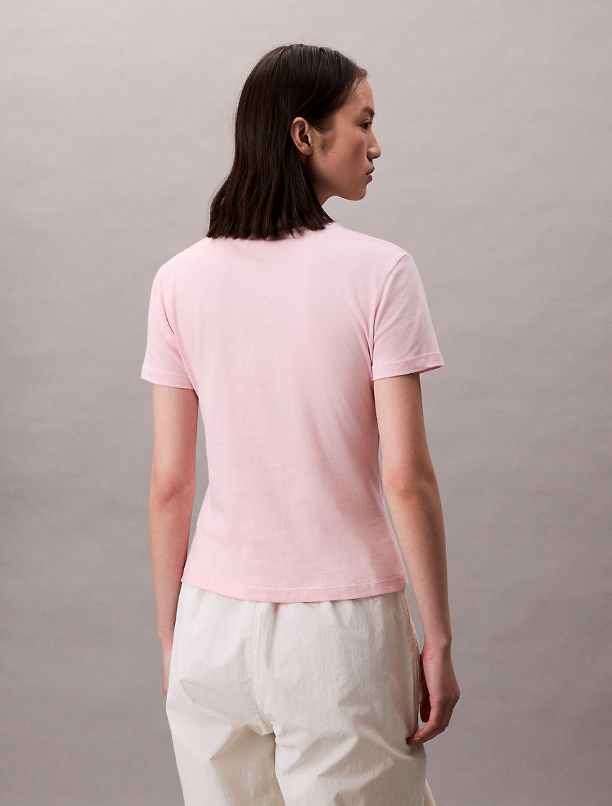 Slim Cotton Modal Monogram Logo Tee Product Image