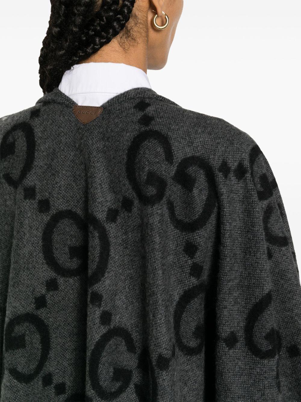 Jumbo-GG cashmere cape Product Image