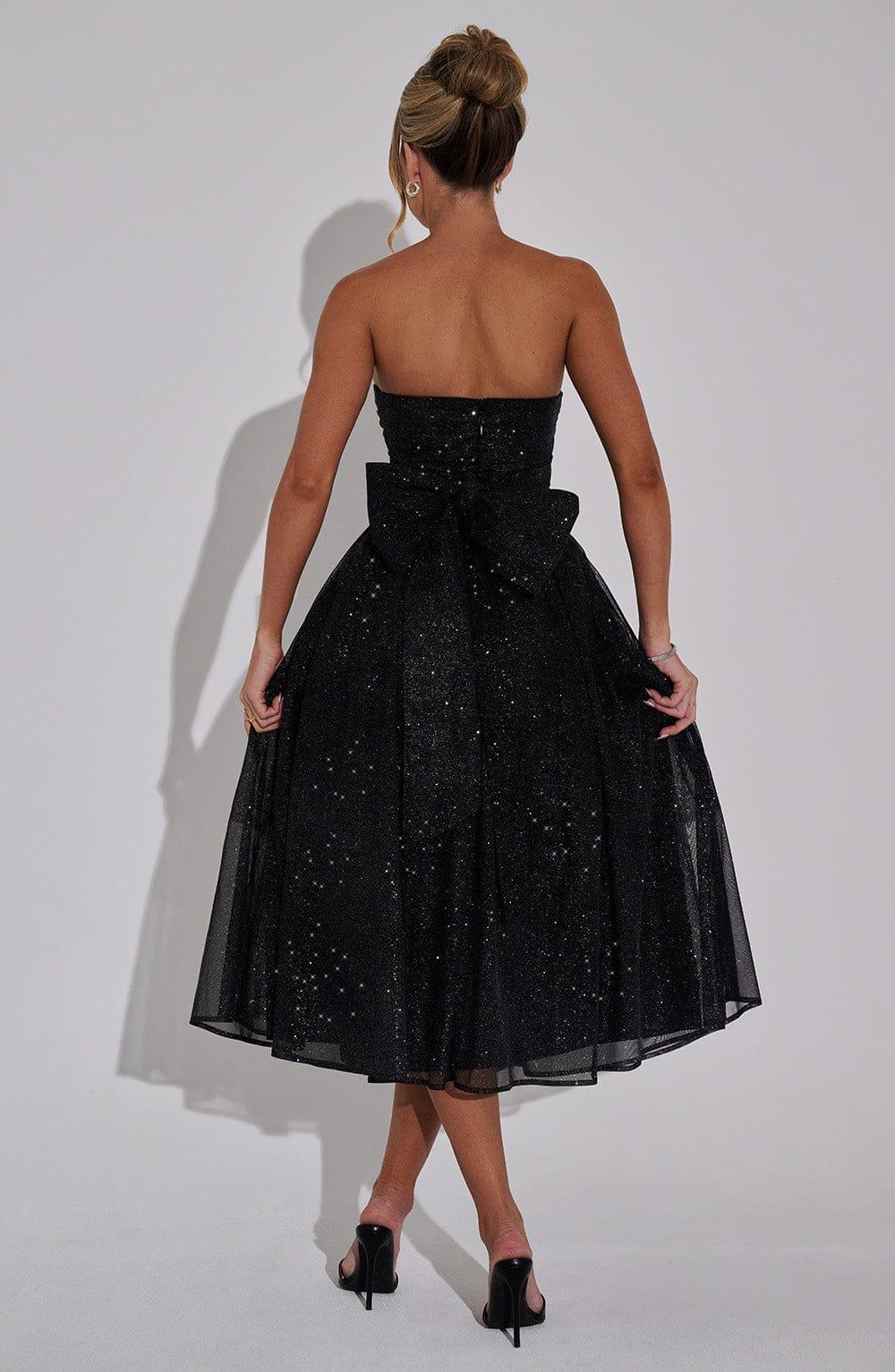Marissa Midi Dress - Black Sparkle Product Image