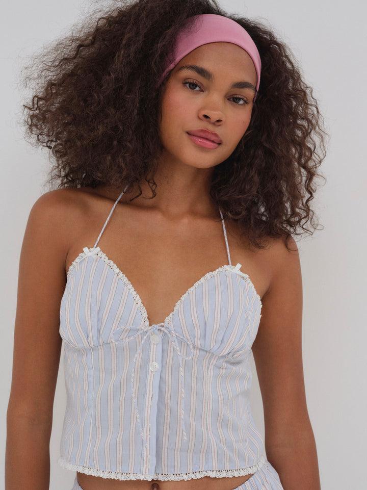 Lakeside Stripe Top — Blue Product Image