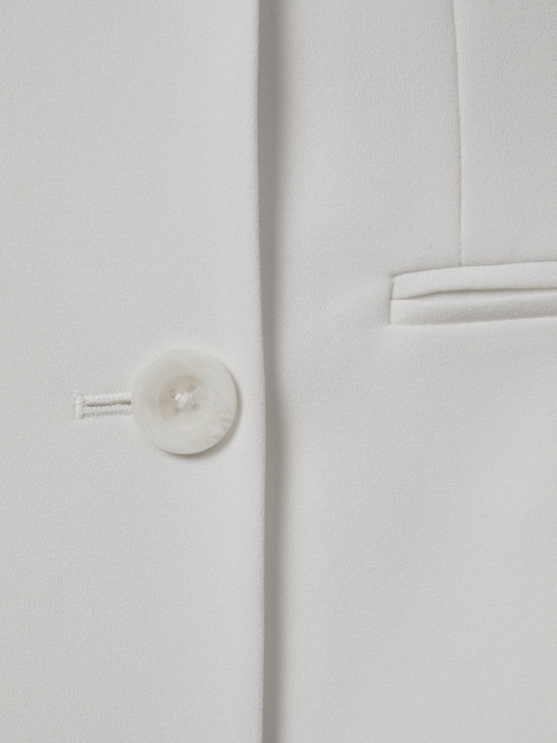 Florere Collarless Double Breasted Blazer in Ivory Product Image