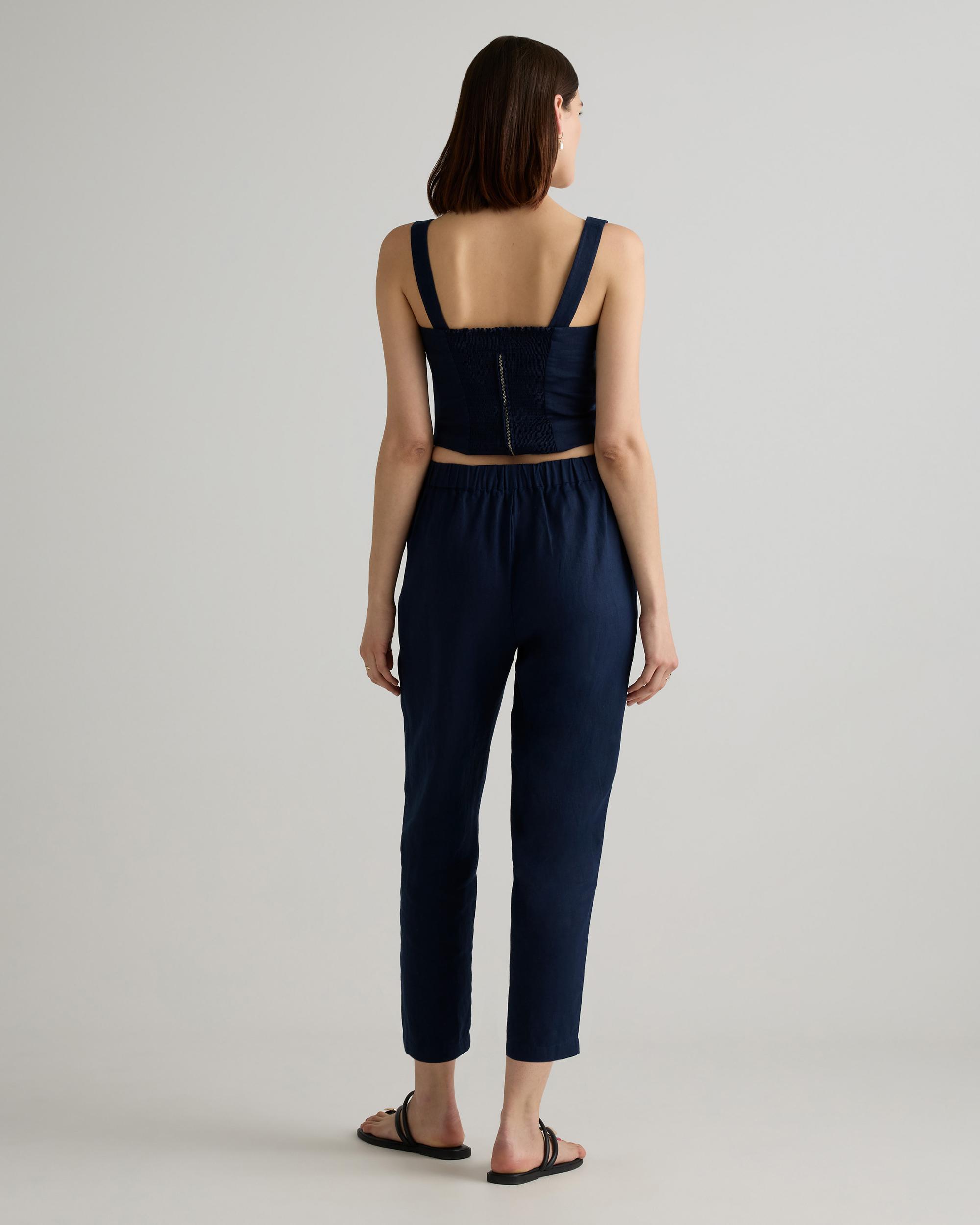 Quince | Women's 100% European Linen Tapered Ankle Pants Product Image