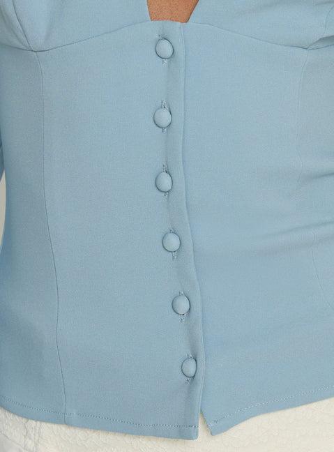 Serefina Long Sleeve Top Blue Product Image