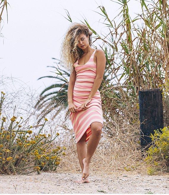 Hurley Better Days Striped Midi Dress Product Image