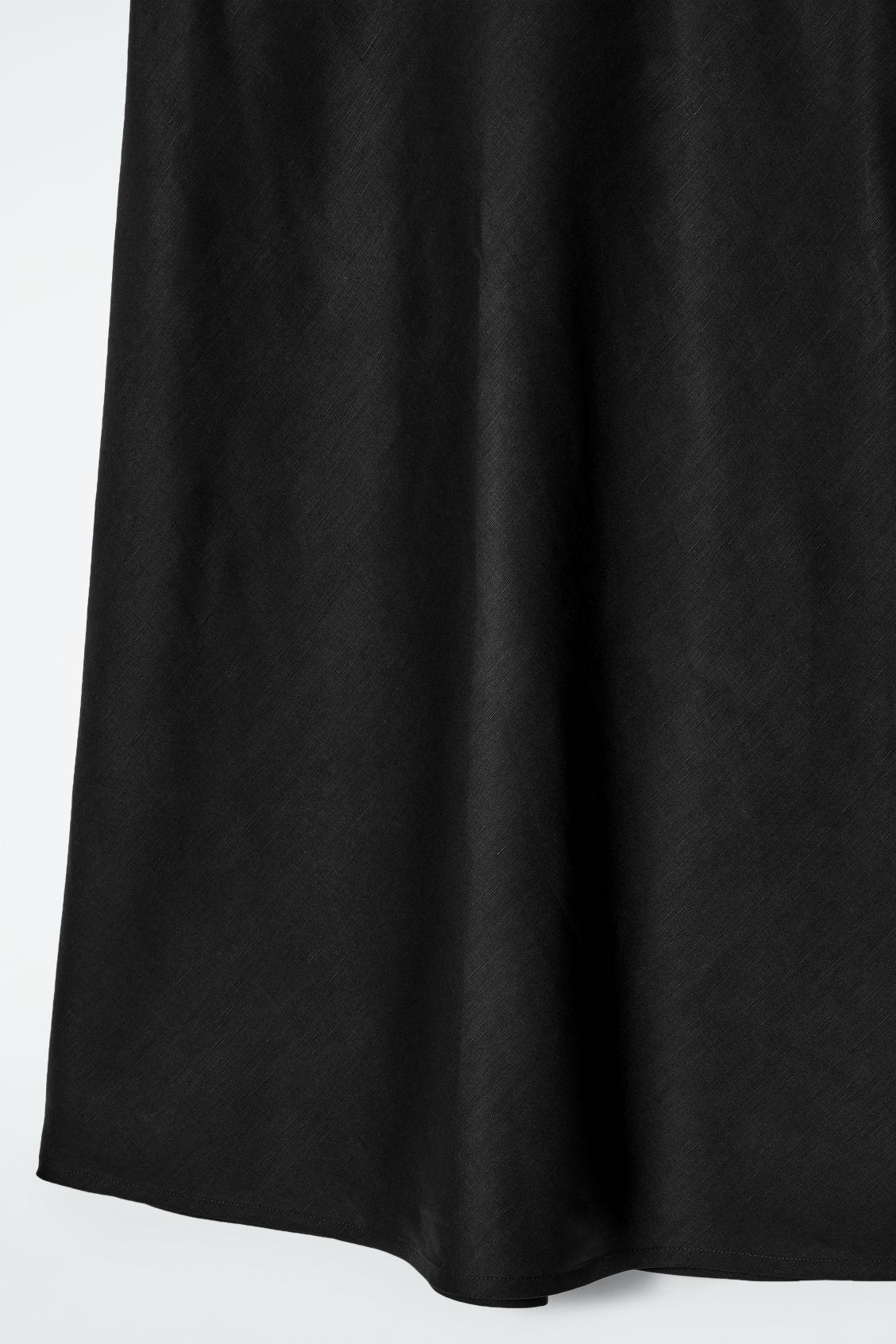 LINEN-BLEND MIDI COLUMN SKIRT Product Image