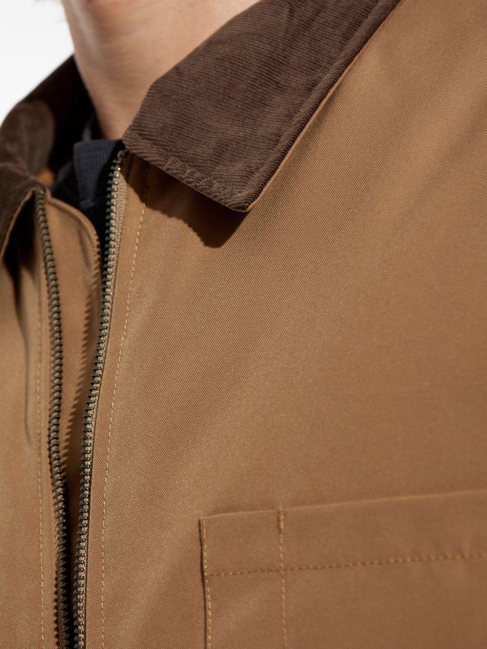 corduroy-collar zip-front jacket Product Image