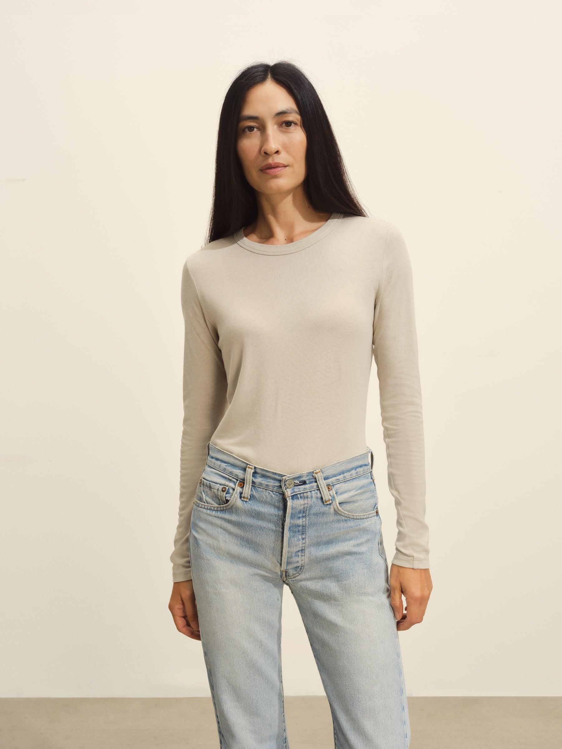 Sand Drift Cloud Jersey L/S Slim Crew Product Image