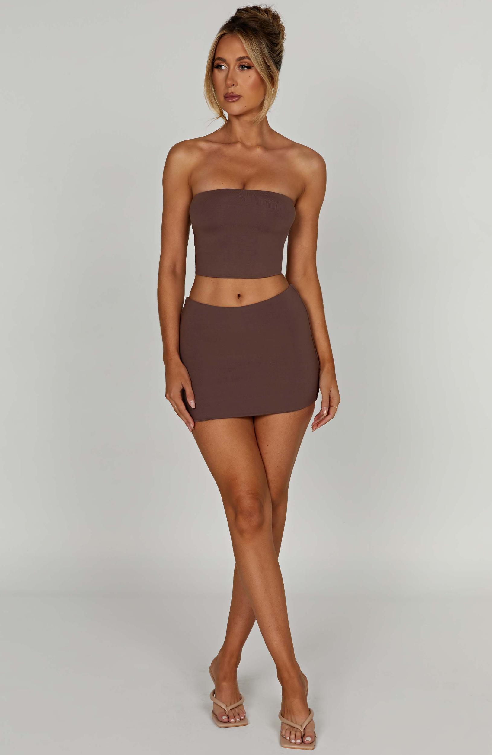 Rein Mini Skirt - Chocolate Product Image