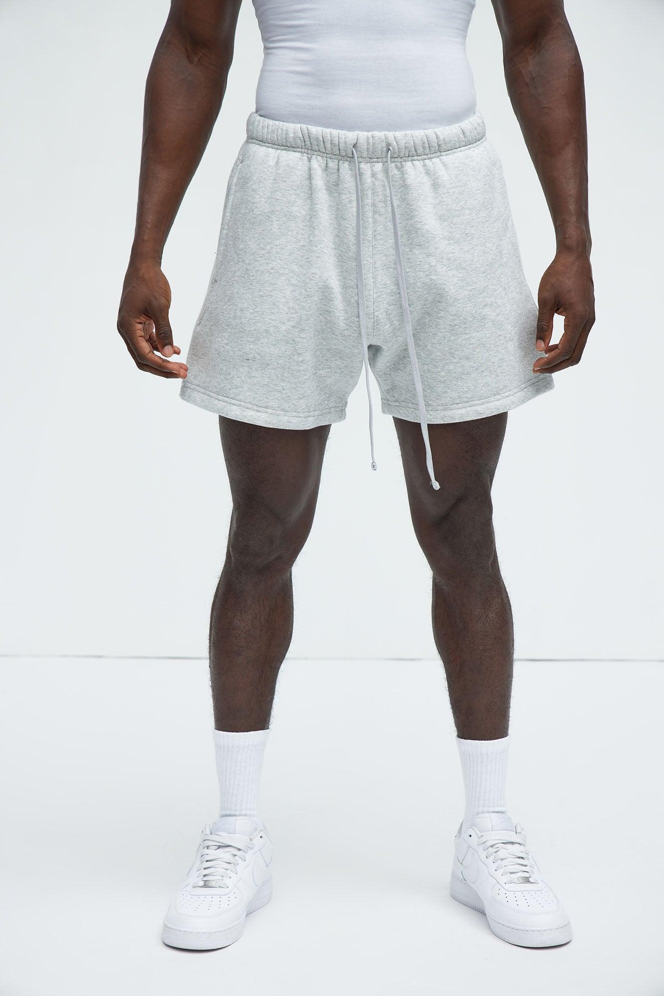 Tyson Oversize Heavyweight Sweat Shorts - Heather Grey Product Image
