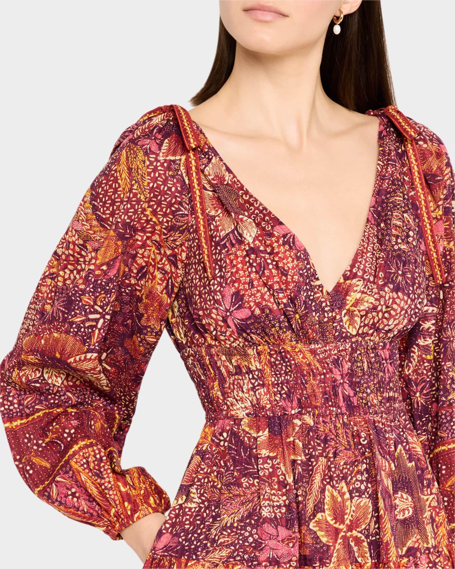 Anika V-Neck Long-Sleeve Mini Dress Product Image