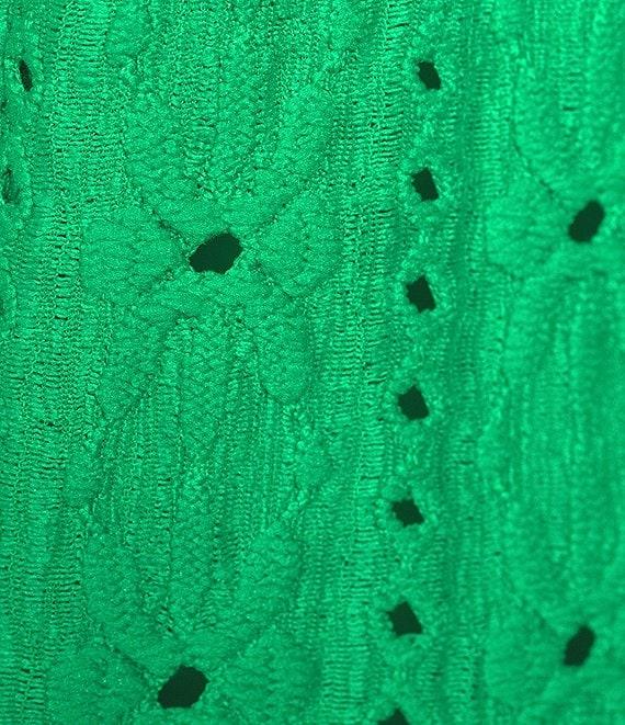 Allison Daley Floral Eyelet Knit 3/4 Sleeve Open Front Cardigan Product Image