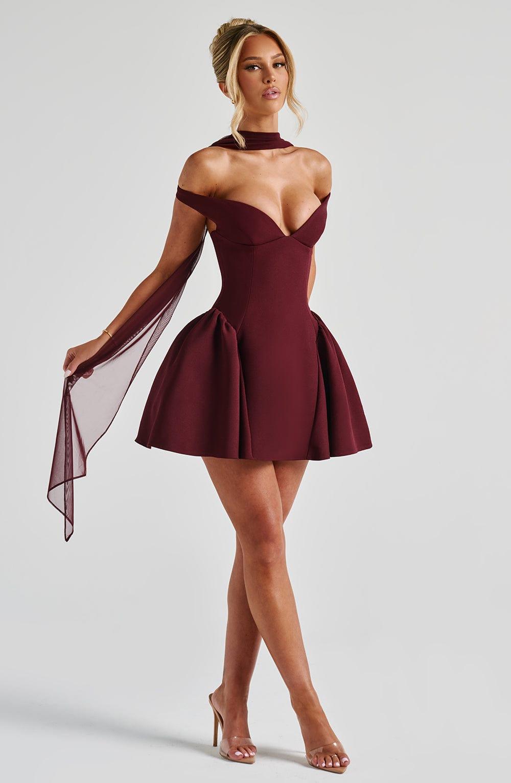 Marla Mini Dress - Cherry Lacquer Product Image