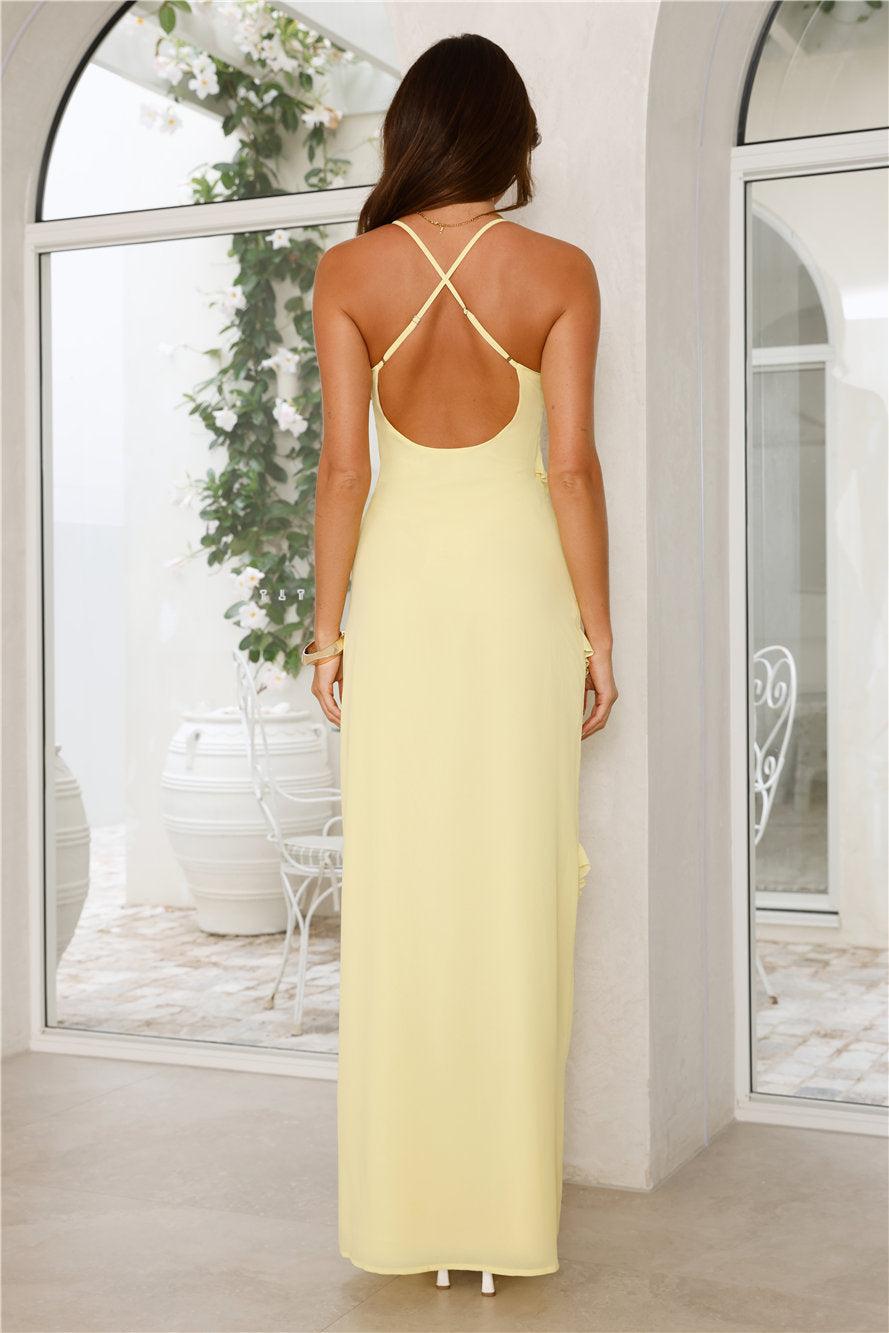 Boat Parties Maxi Dress Yellow Product Image