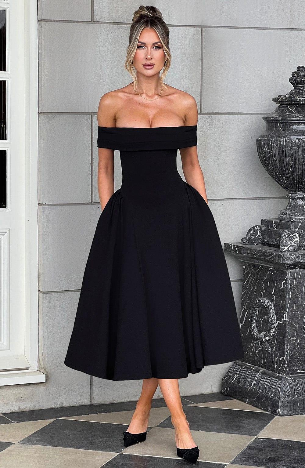 Miranda Midi Dress - Black Product Image