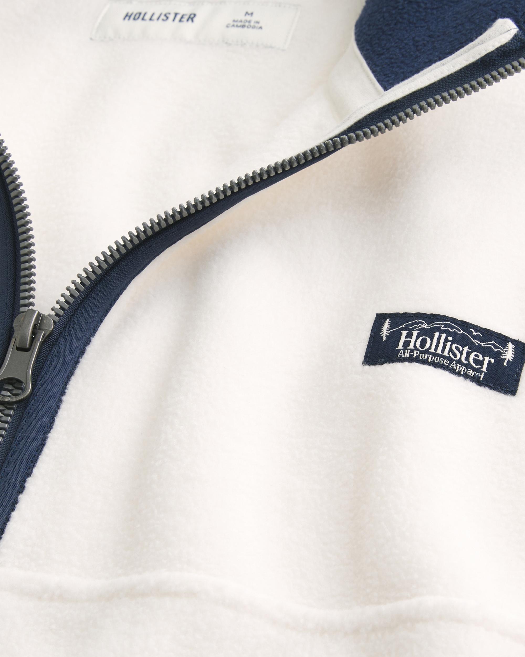 Thermal Fleece Plaid Half-Zip Sweatshirt Product Image