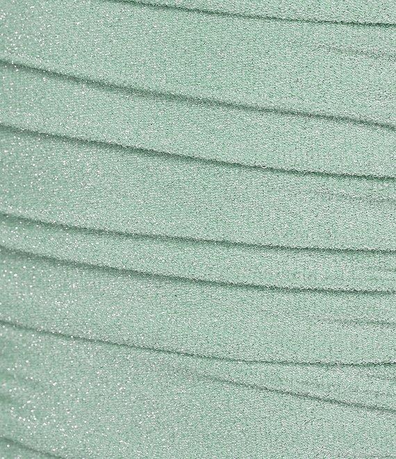 Jump Spaghetti-Strap Square Neck Ruched Glitter Knit Bodycon Dress Product Image