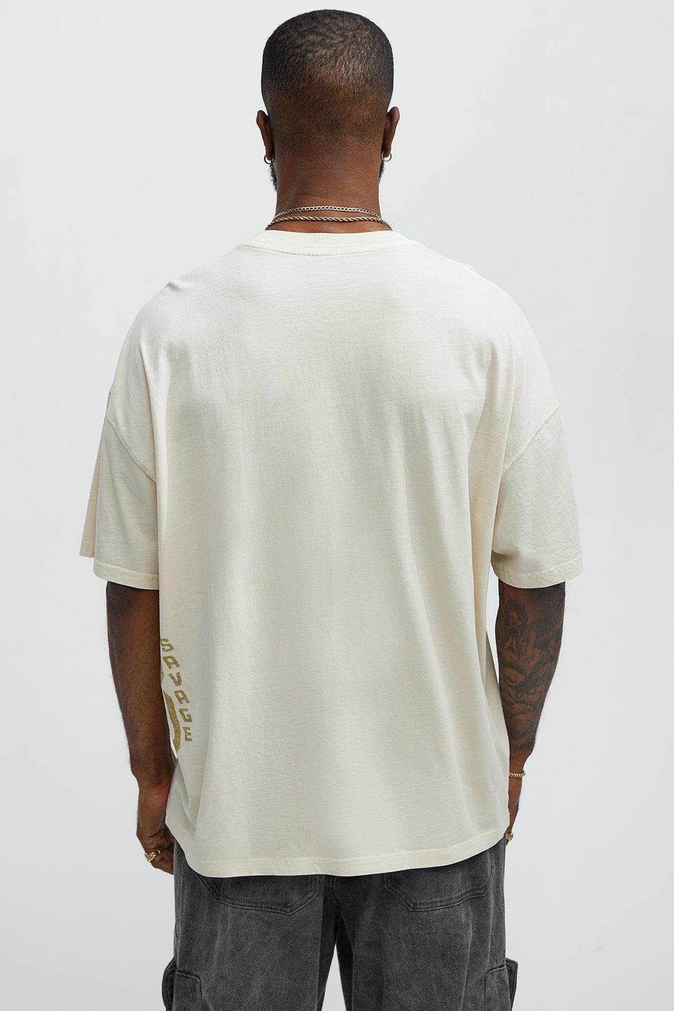 Keep It Savage Oversized Short Sleeve Tee - Cream Male Product Image