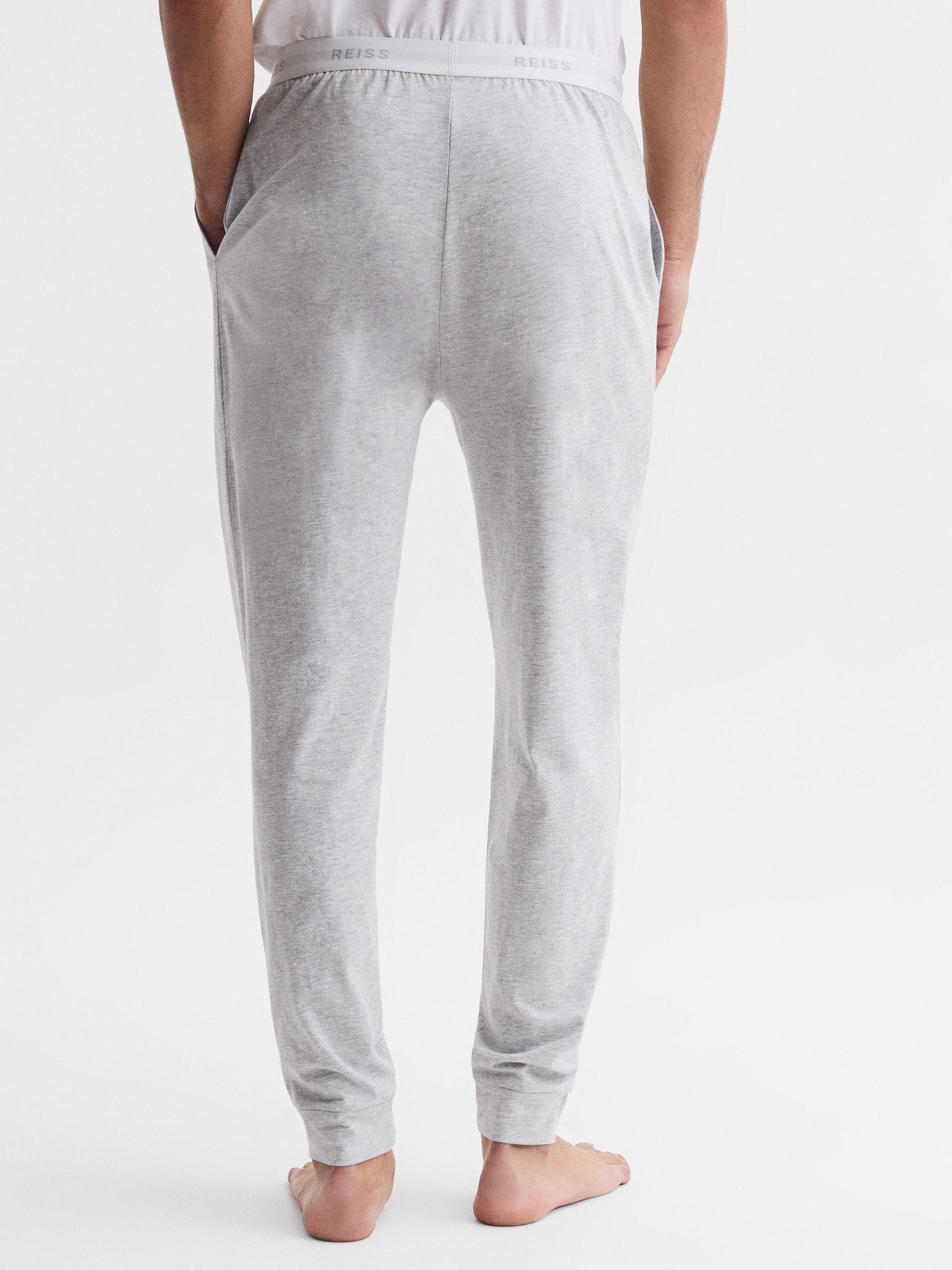 Cotton-Blend Joggers in Grey Melange Product Image