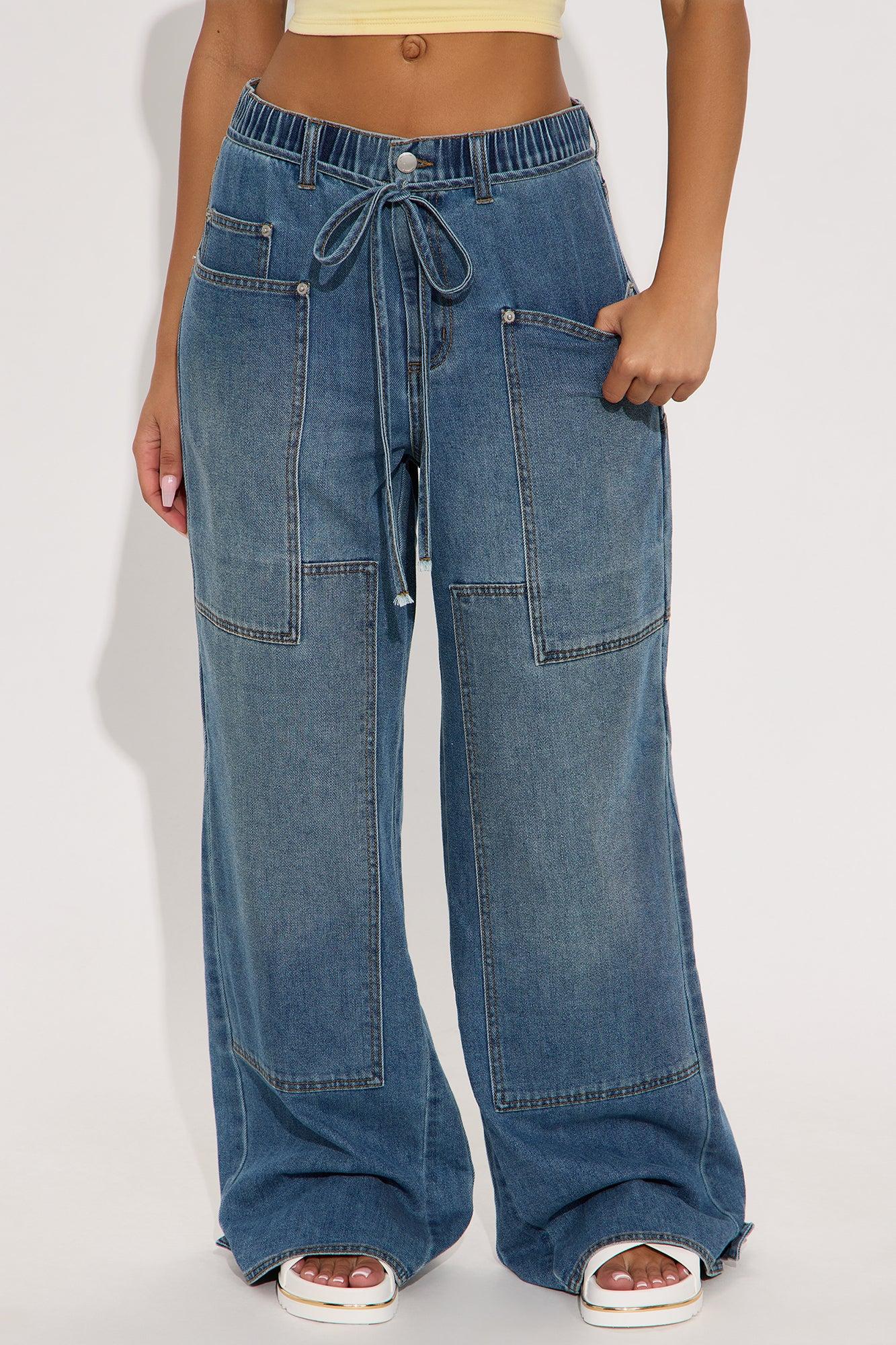 Going Everywhere Wide Leg Jeans - Medium Wash Female Product Image