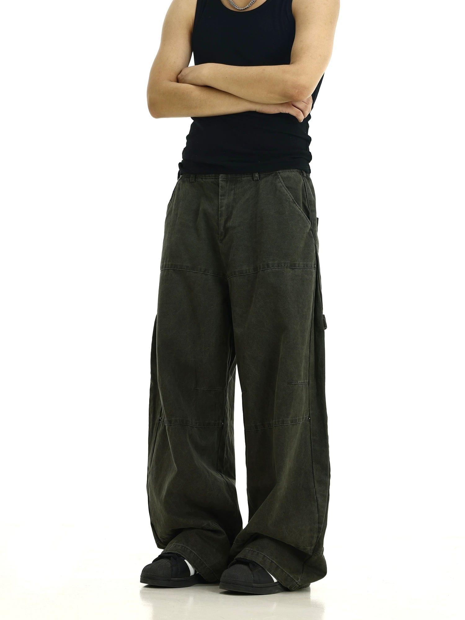 RT No. 11188 GRAY WORKWEAR CASUAL BAGGY PANTS Product Image