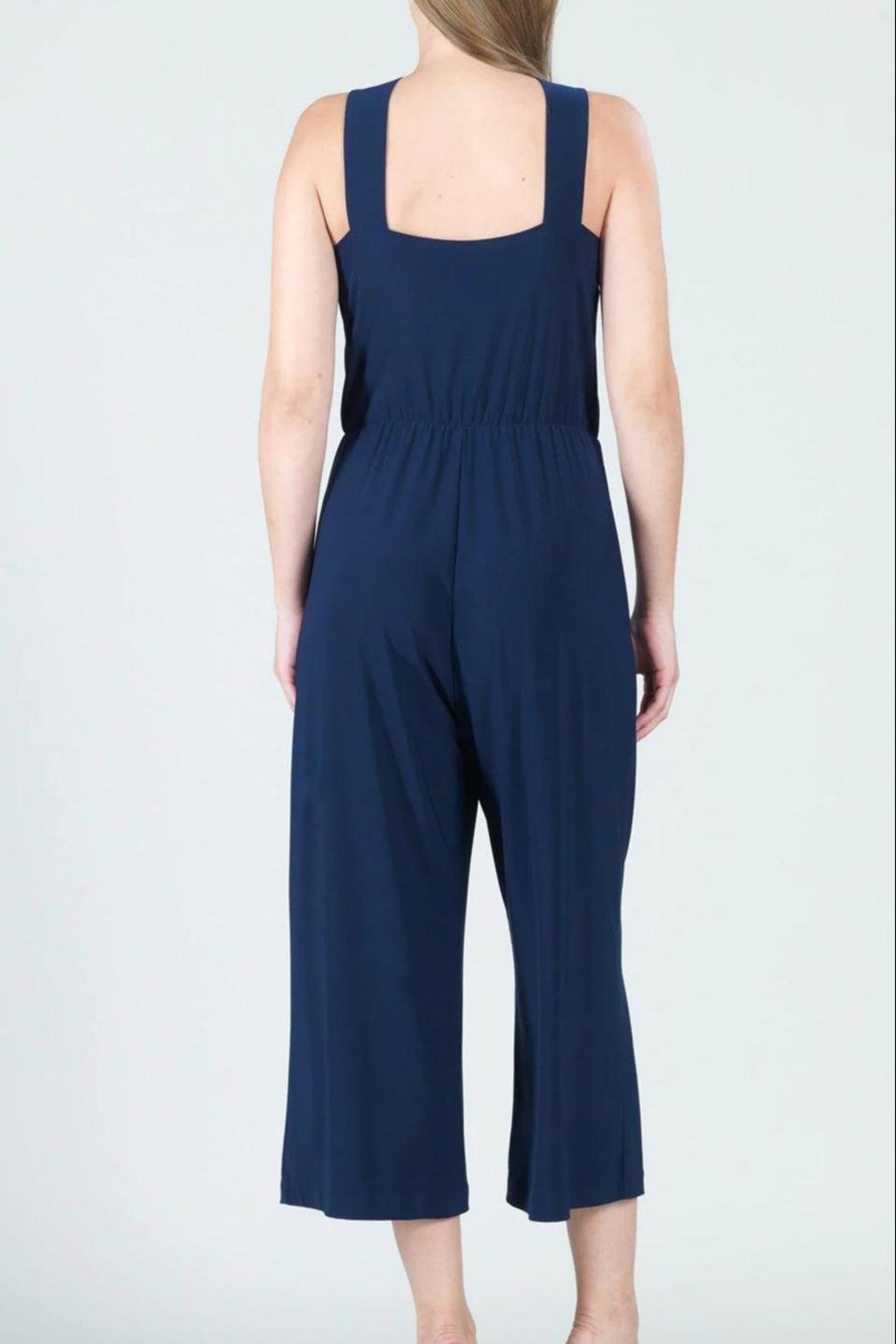 Cross-Front Cropped-Halter Jumpsuit Product Image