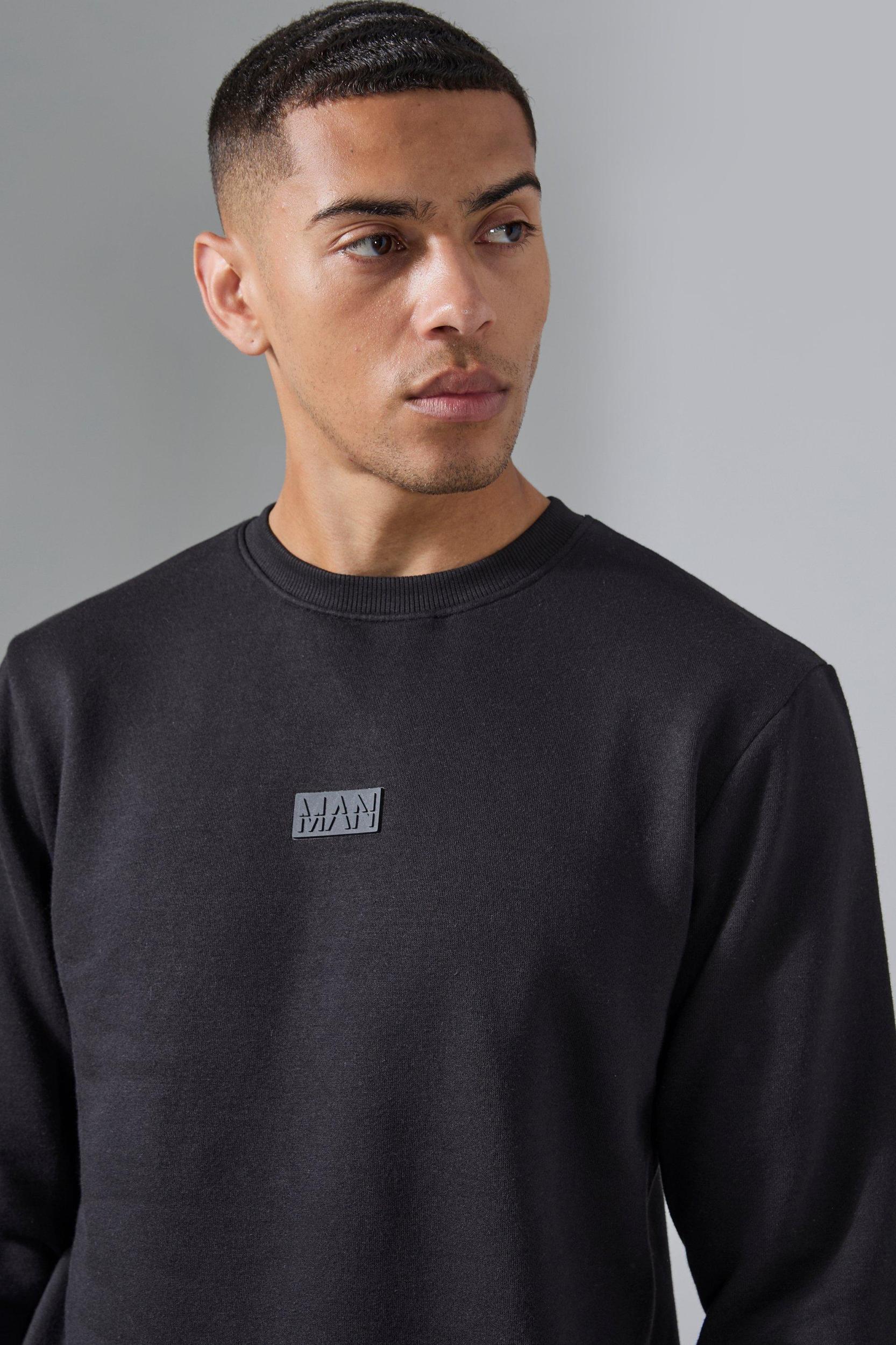 Man Active Sweatshirt & Sweatpants Tracksuit | boohooMAN USA Product Image