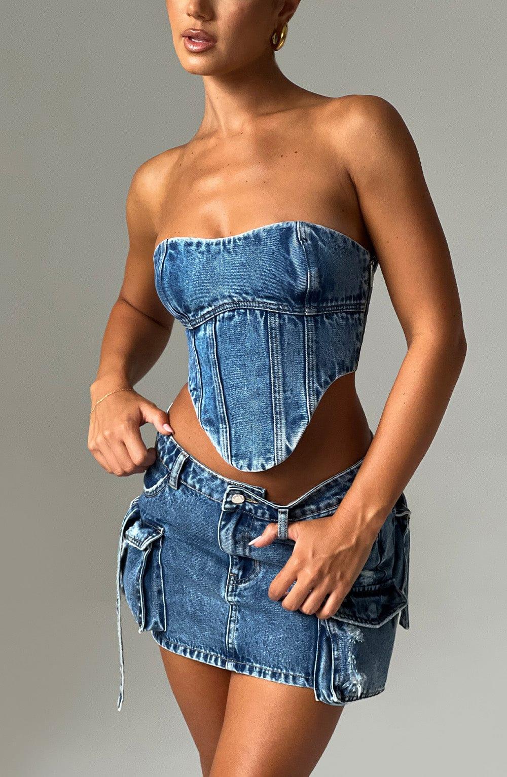Yasie Corset - Dark Wash Product Image