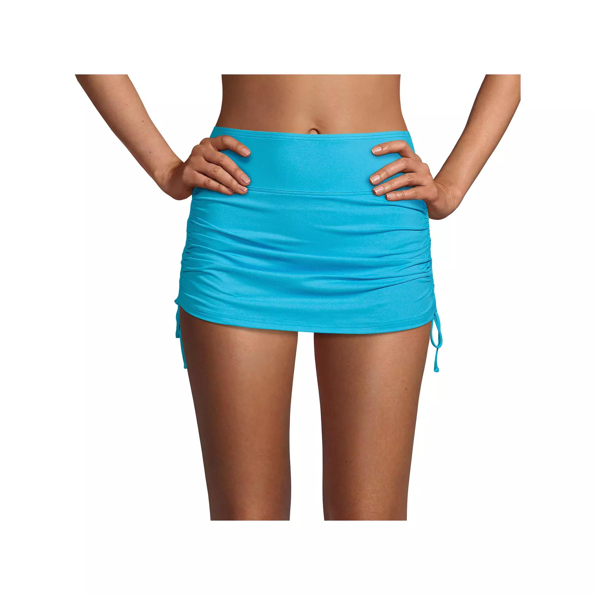 Women's Lands' End Tummy Control UPF 50 Ruched-Side Swim Skirt,  Product Image