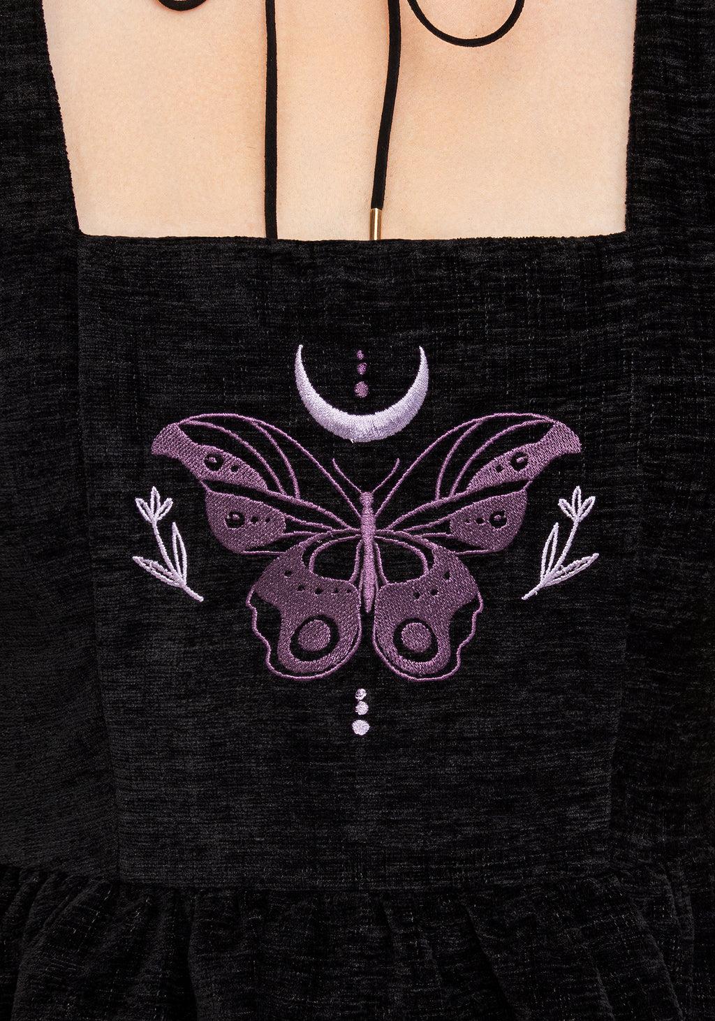 Cocoon Butterfly Embroidered Mini Dress Product Image