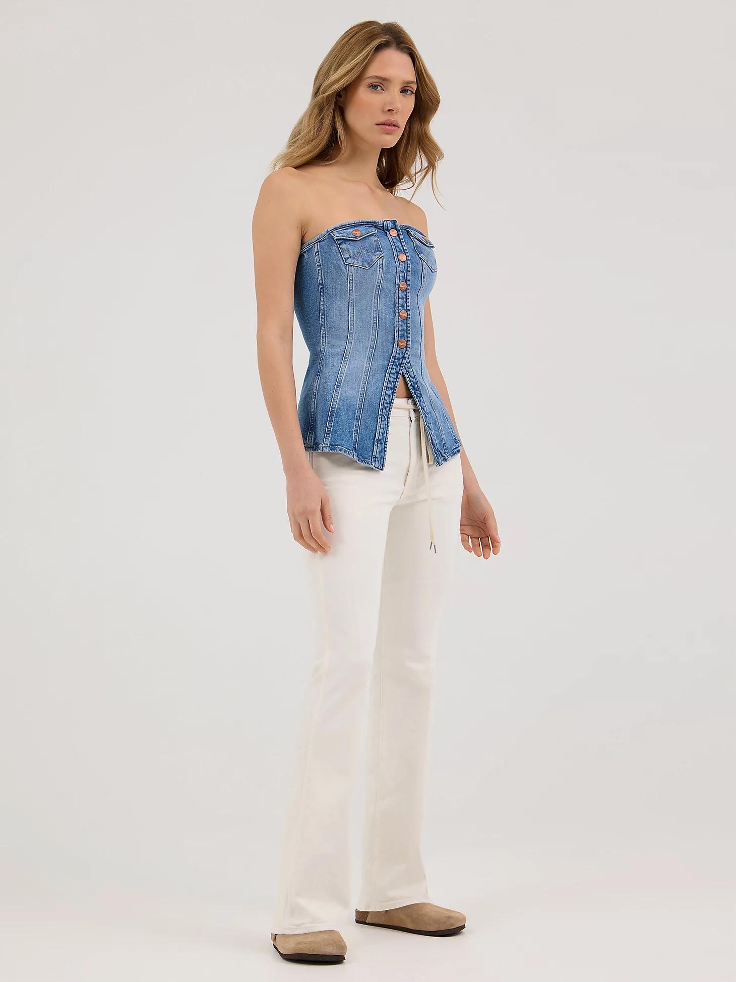 Women's Denim Bustier | Women's TOPS | Wrangler® Product Image