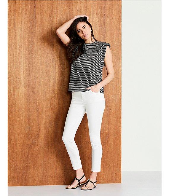 Gibson & Latimer Perfect Fit Ankle Side Slit Skinny Twill Jeans Product Image