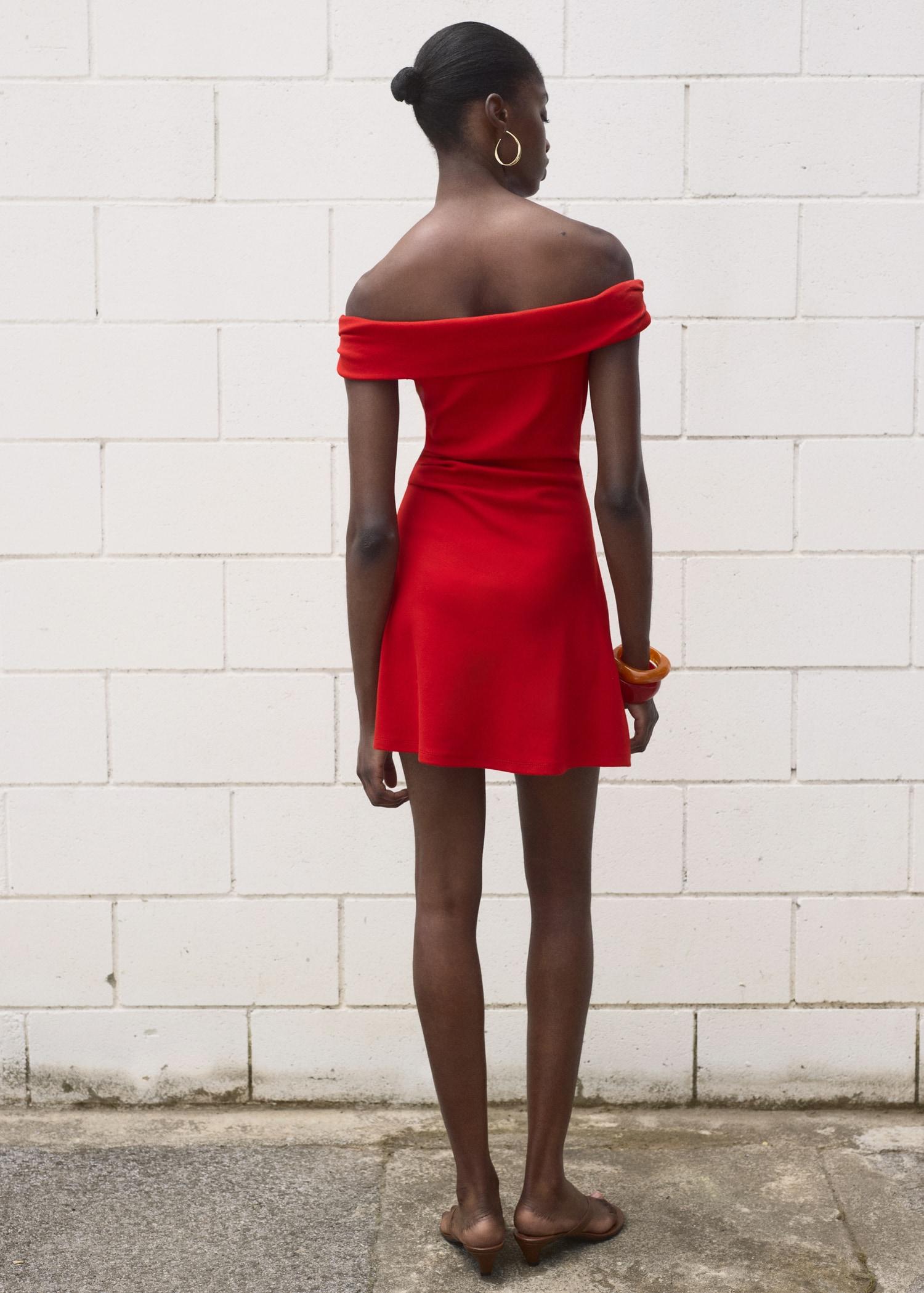 Short strapless dress - Women | MANGO USA Product Image