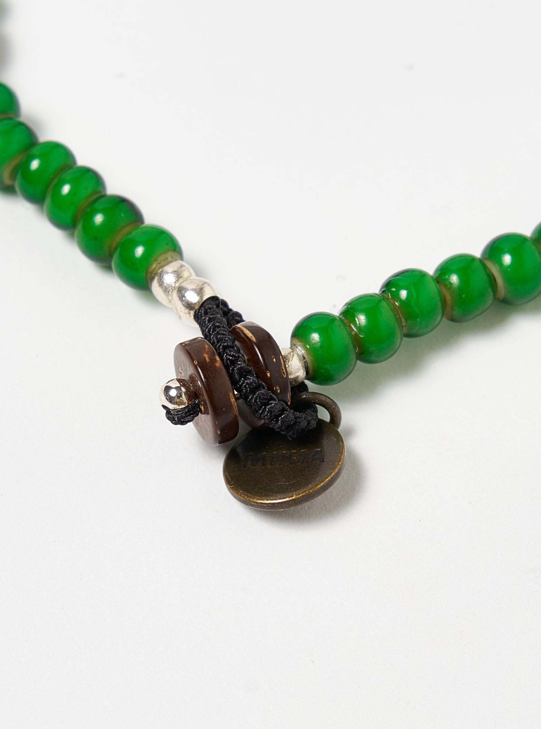 Mikia Bracelet in Green/White Hearts Product Image