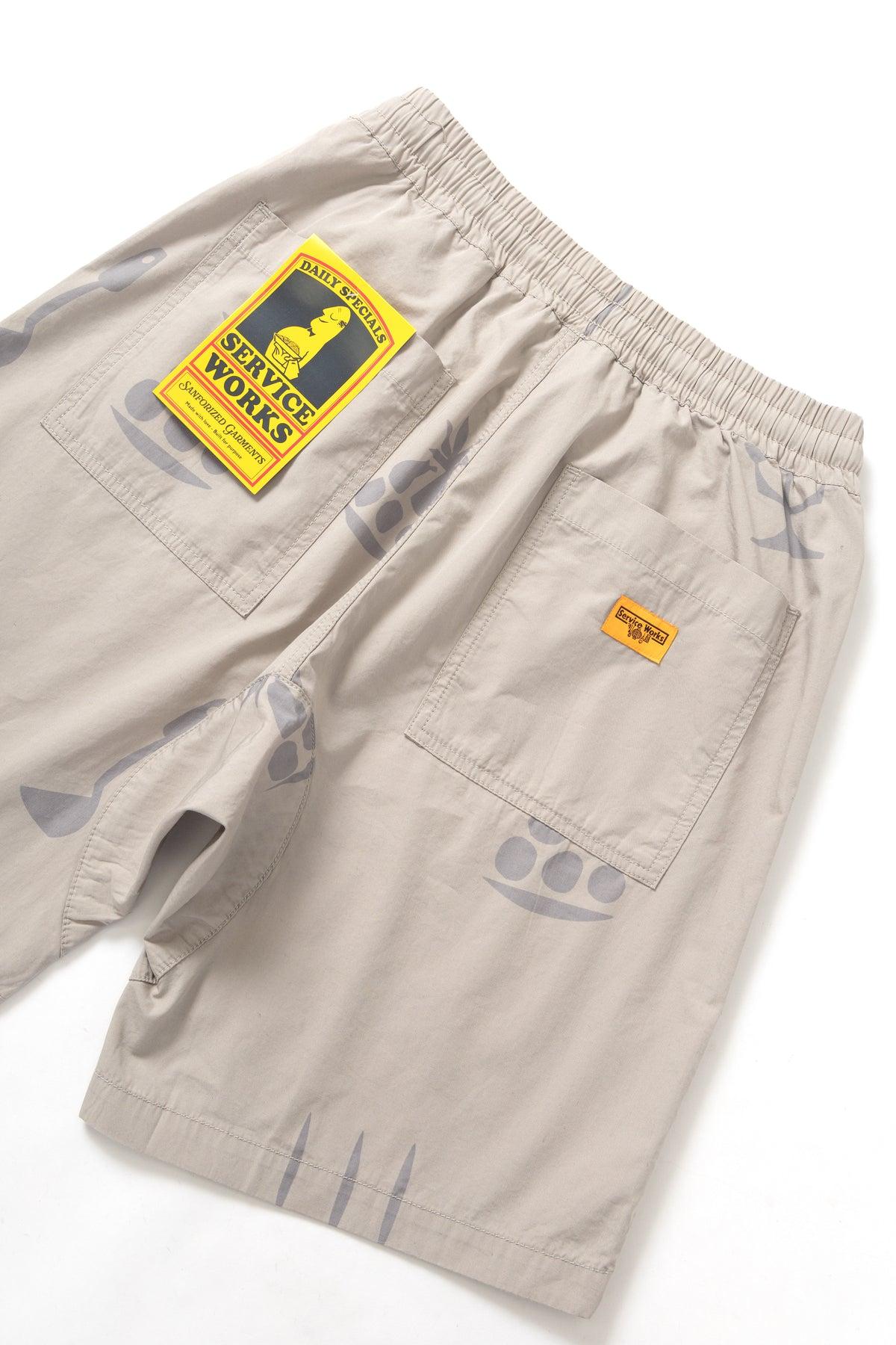 Service Works - Nourish Printed Chef Shorts - Stone Product Image