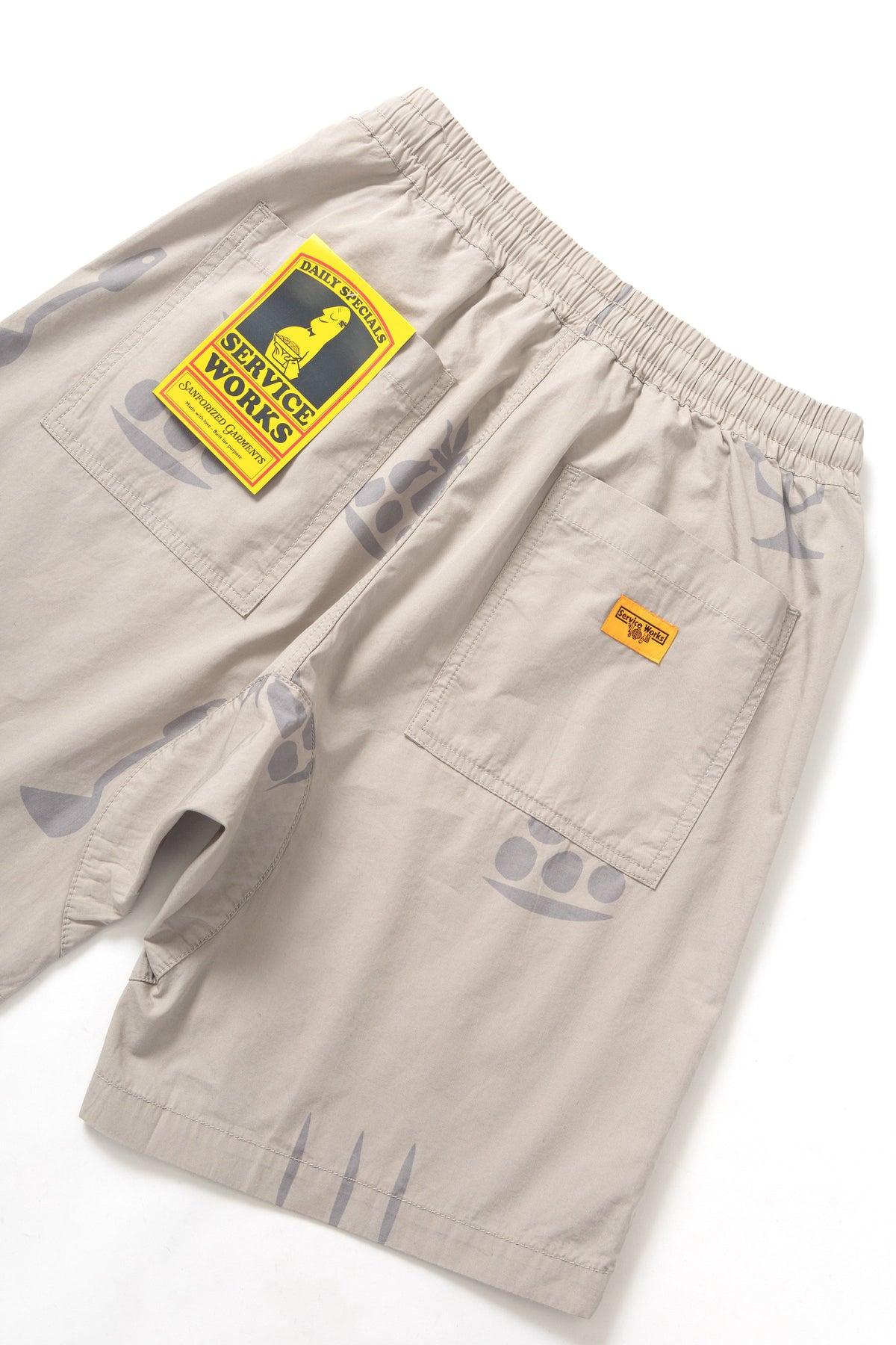 Service Works - Nourish Printed Chef Shorts - Stone Product Image
