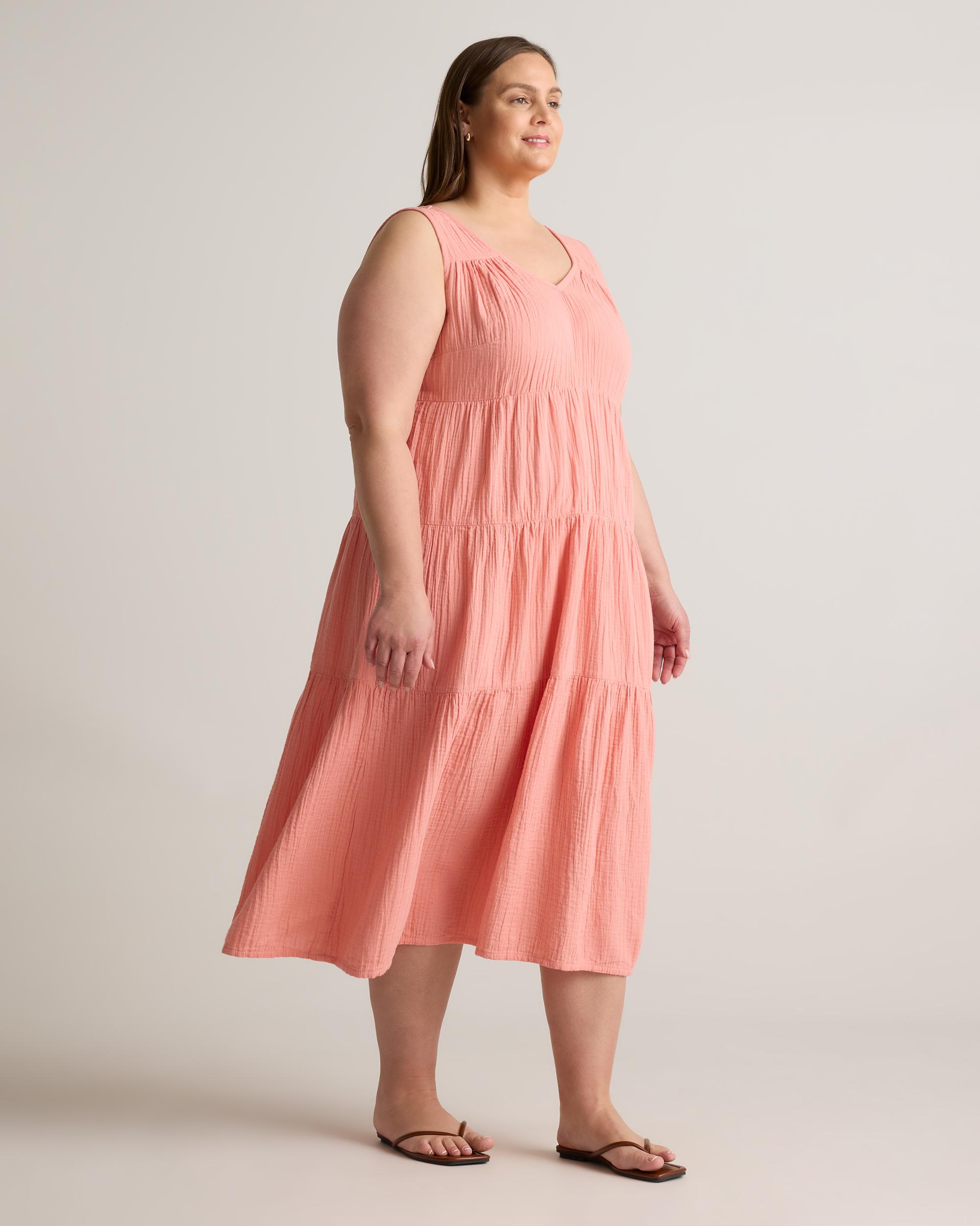 Quince | Women's Gauze Tiered Maxi Dress Organic Cotton Product Image