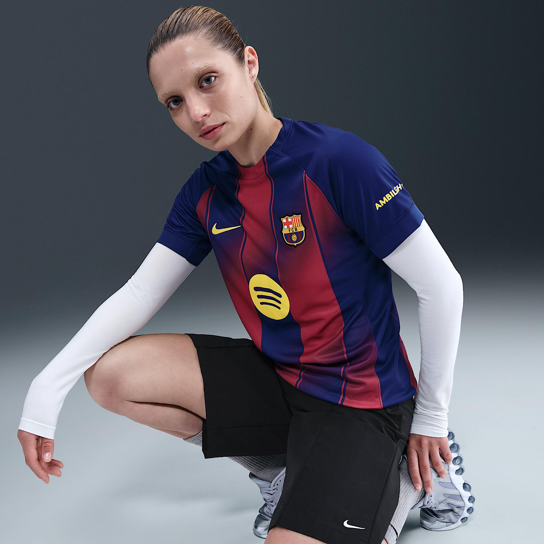 FC Barcelona 2025/26 Stadium Home Nike Women's Dri-FIT Soccer Replica Jersey Product Image