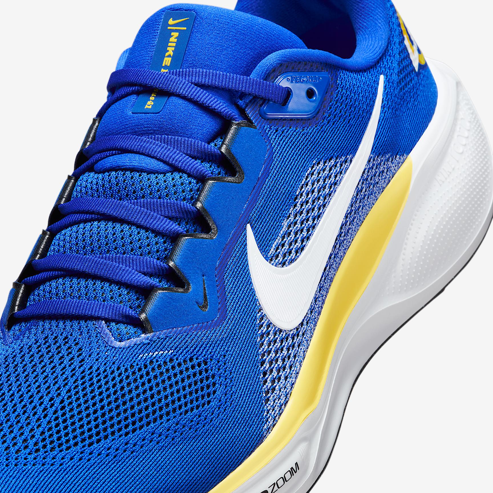 Los Angeles Rams Pegasus 41 Nike Mens NFL Road Running Shoes | IB3199-400 Product Image