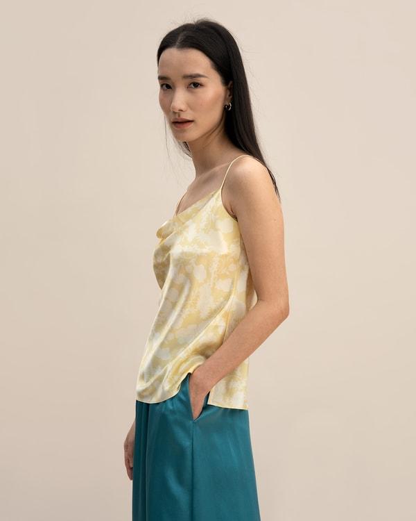 Shadow Print Cowl Neck Cami Product Image