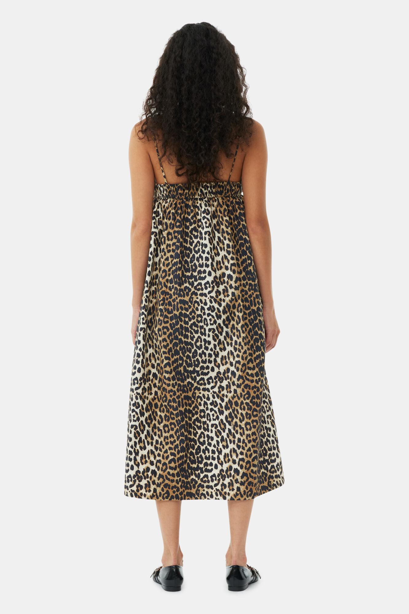 Leopard Midi Strap Dress Product Image