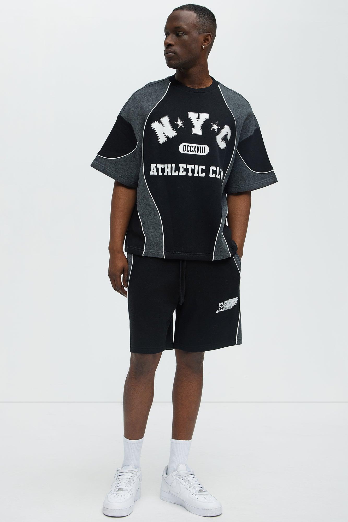 Tyson NYC Athletic Relaxed Shorts - Black/combo Product Image