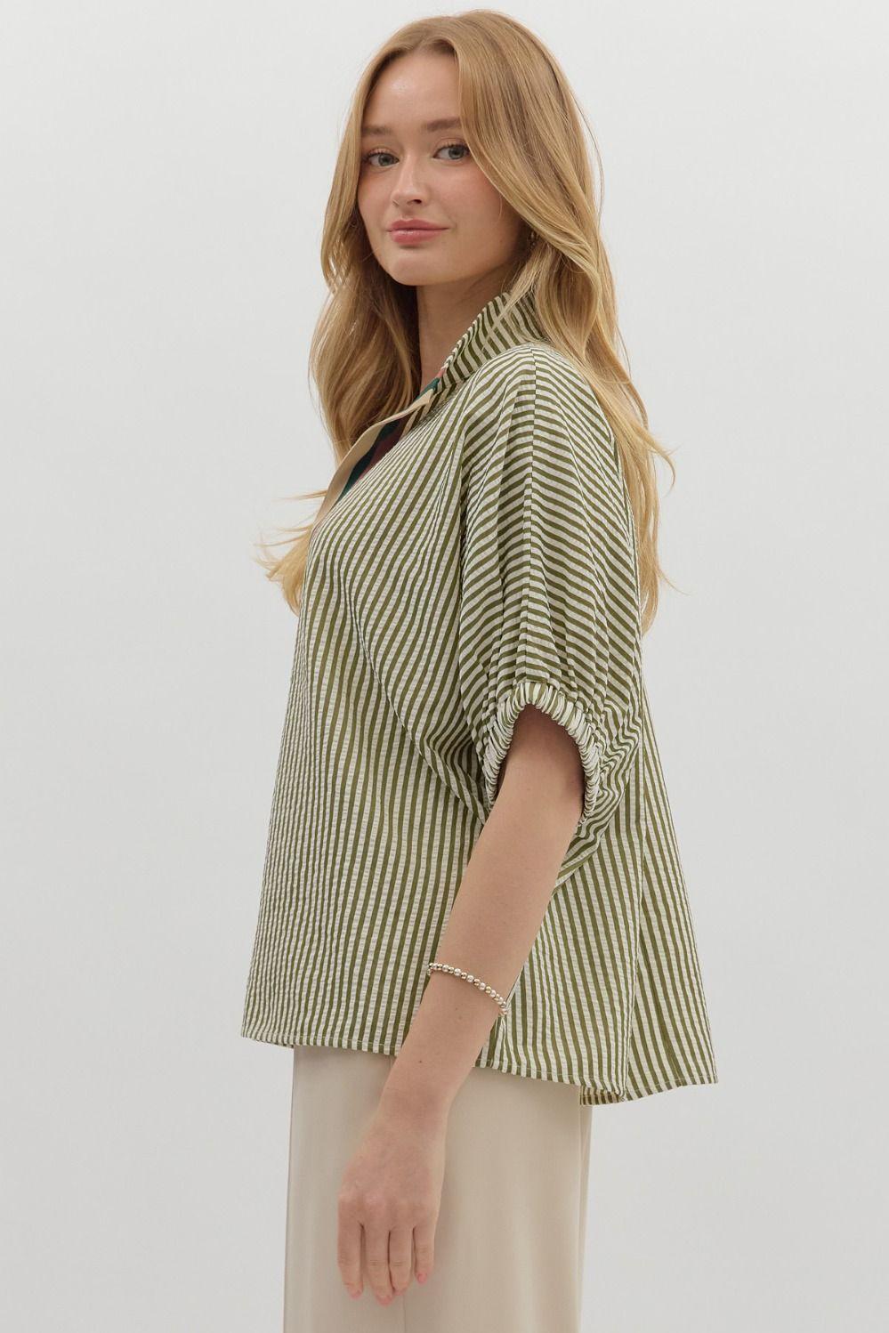 Olivia Stripe Blouse Product Image