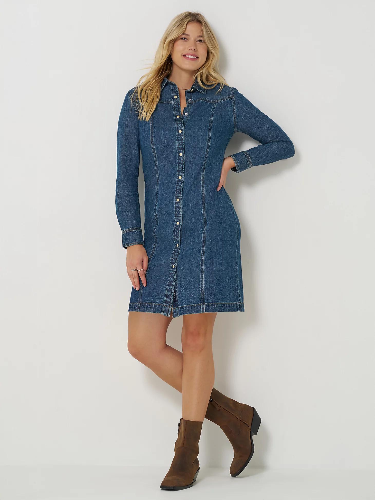 Women's Western Button Down Dress | Women's Skirts & Dresses | Lee® Product Image