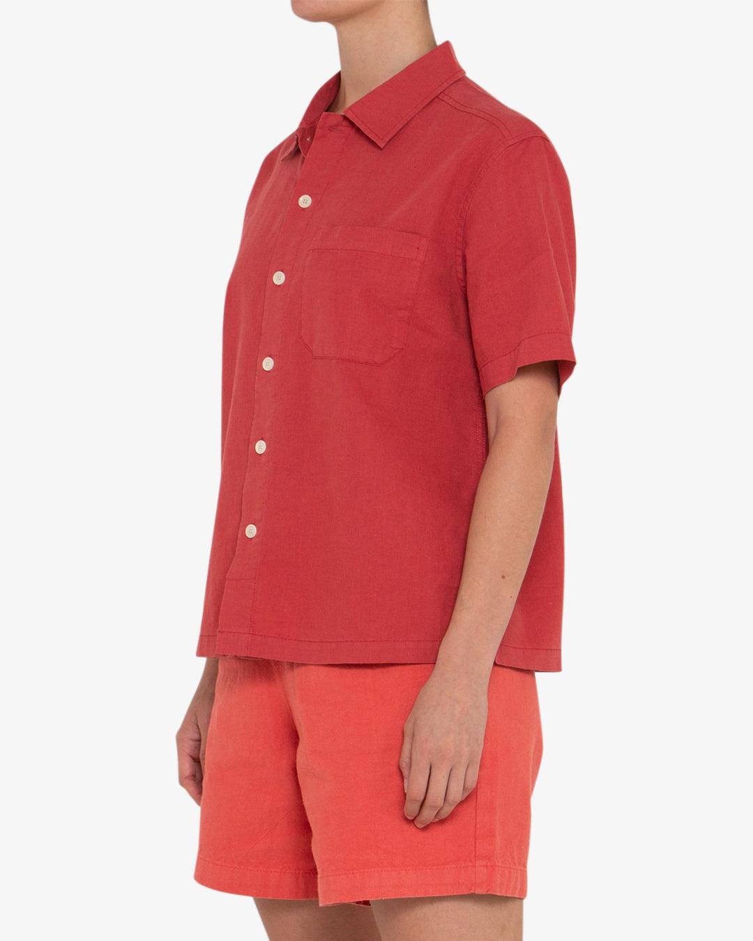 Onnie Short Sleeve Shirt - Cranberry Product Image
