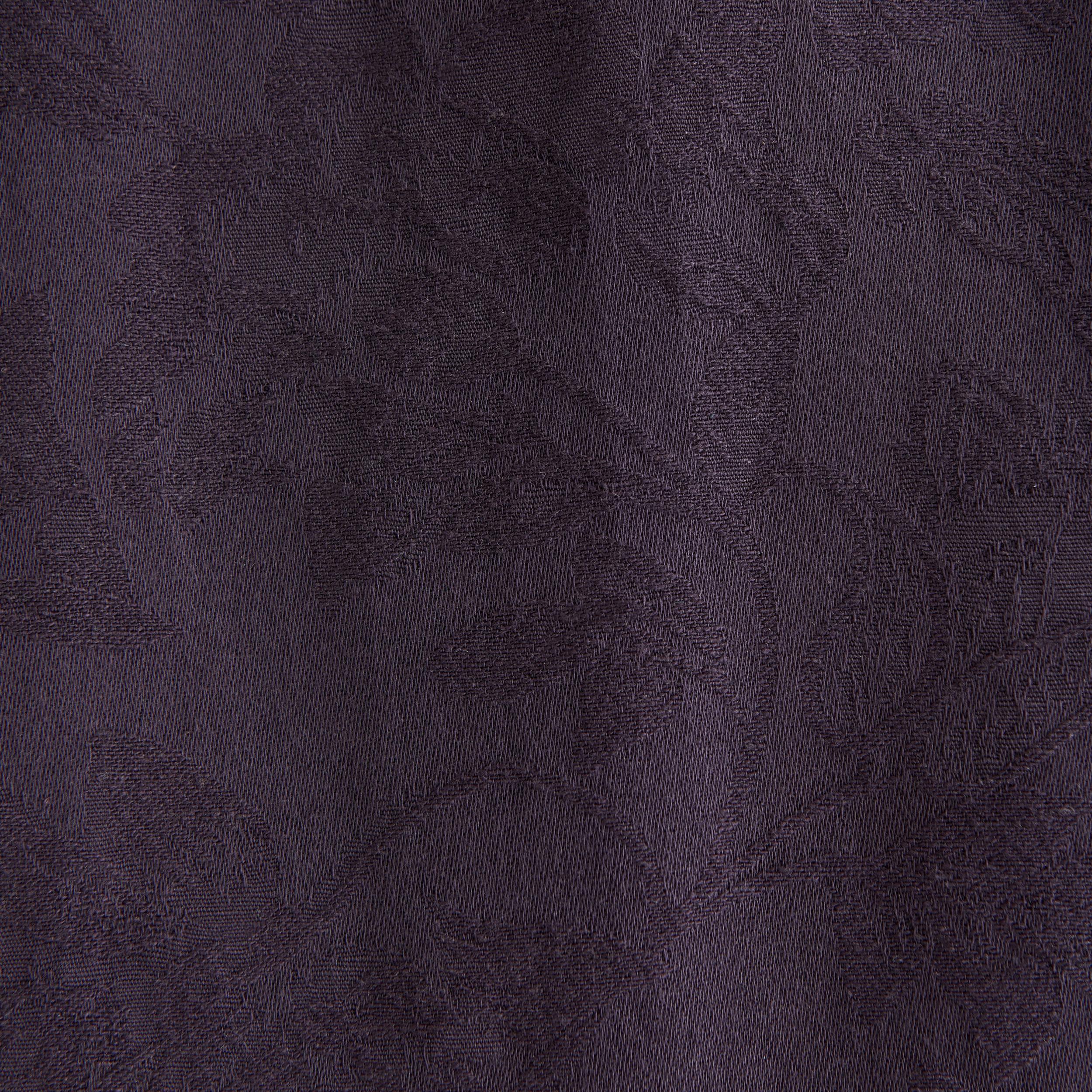 Short-Sleeve Cropped Jacquard Button-Up Shirt Product Image