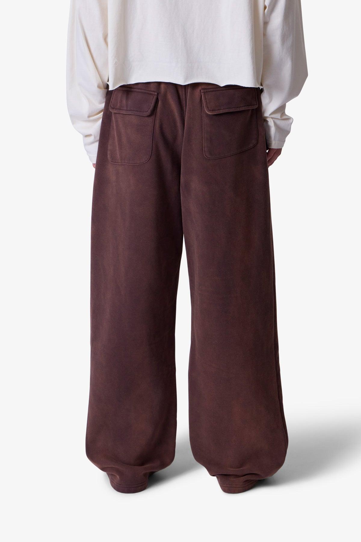 Cross Seamed Sweatpants - Washed Brown Product Image