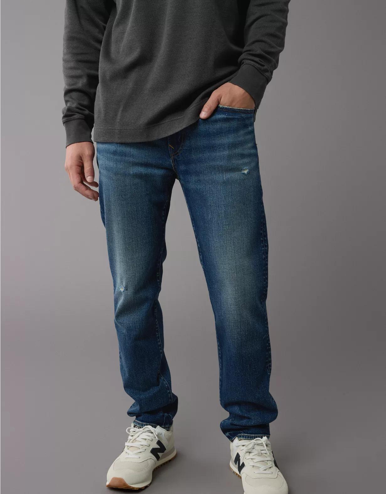 AE AirFlex+ Ripped Slim Straight Jean Product Image